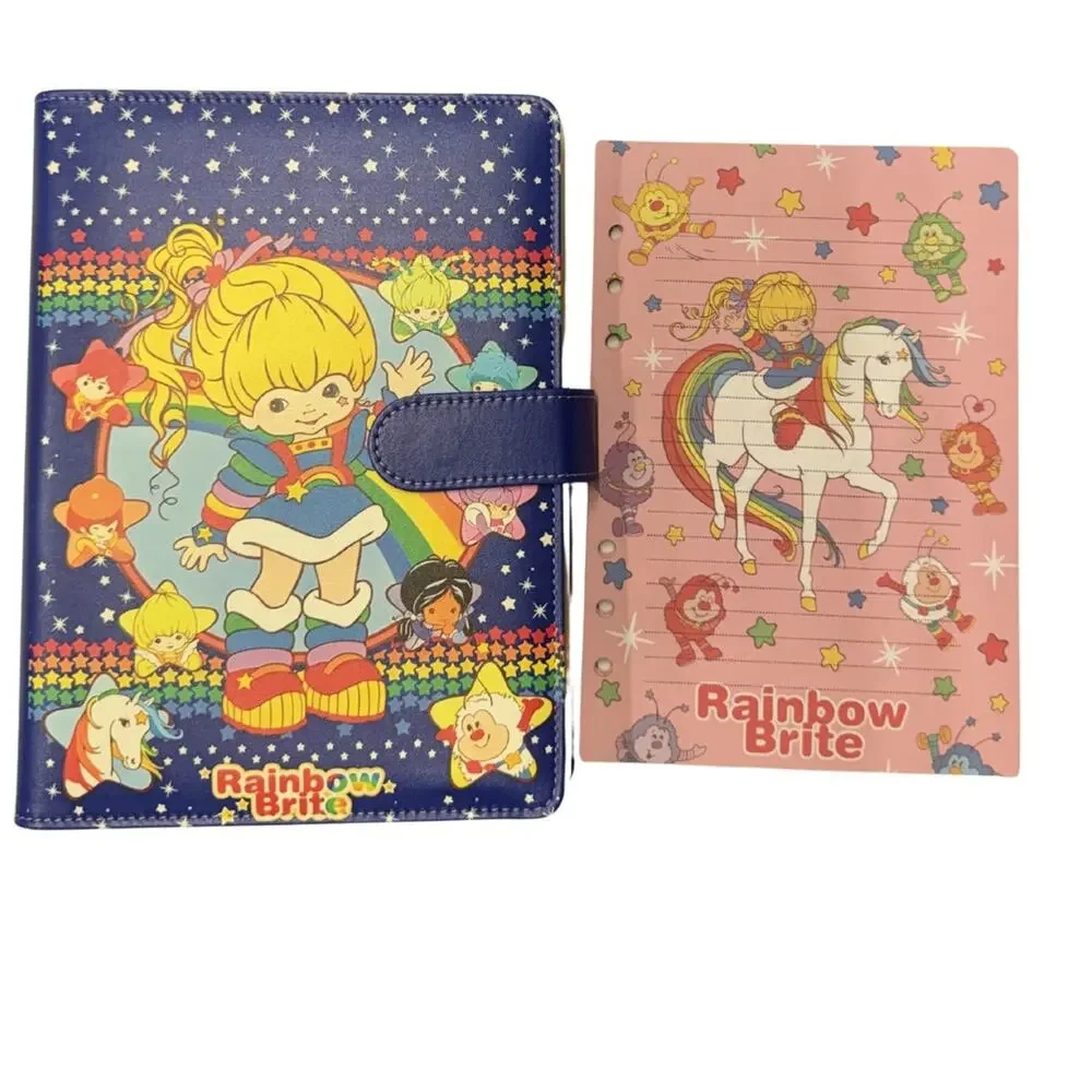 Rainbow Brite A5 6 ring binder with matching paper